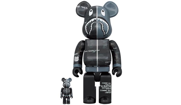 BE@RBRICK BAPE(R) CDG CAMO SHARK 100％ & 400％