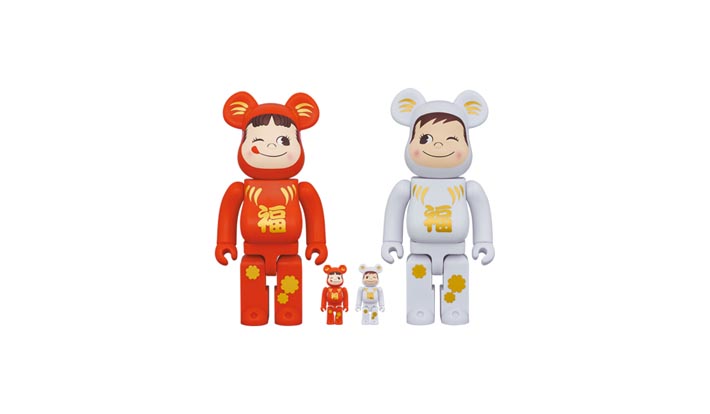 BE@RBRICK 達磨 ペコちゃん＆ポコちゃん 100％ & 400％(4体セット)