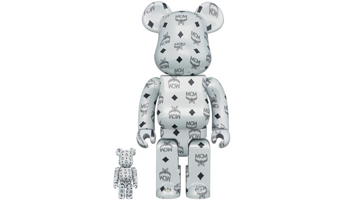 BE@RBRICK MCM WHITE CHROME Ver. 100％ & 400％
