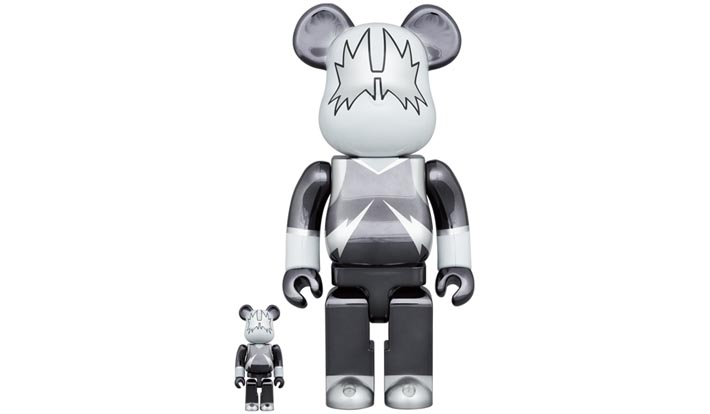 BE@RBRICK KISS SPACE MAN CHROME Ver.100％ & 400％
