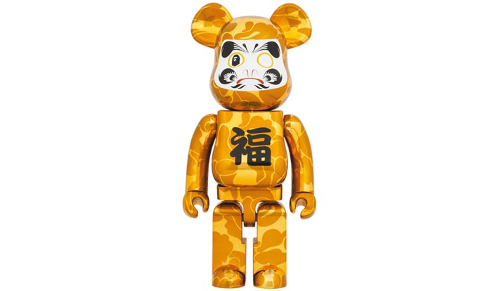 BE@RBRICK BAPE(R) 達磨 金メッキ 1000％