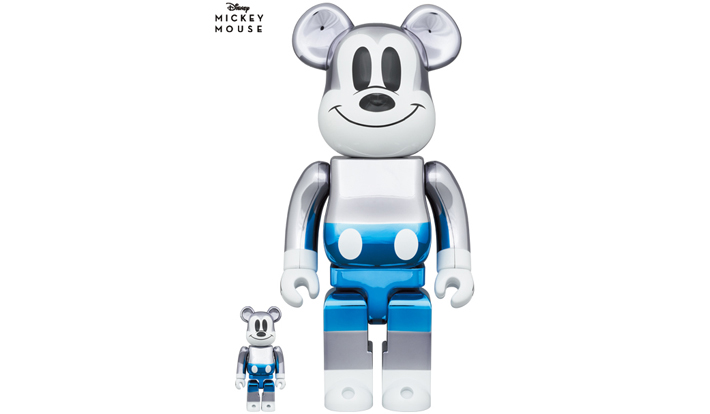 BE@RBRICK fragmentdesign MICKEY MOUSE BLUE Ver.100％ & 400％