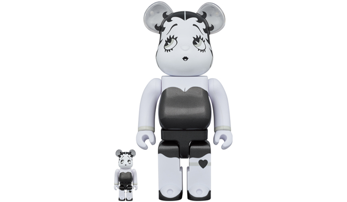 BE@RBRICK Betty Boop(TM) BLACK & WHITE Ver. 100％ & 400％