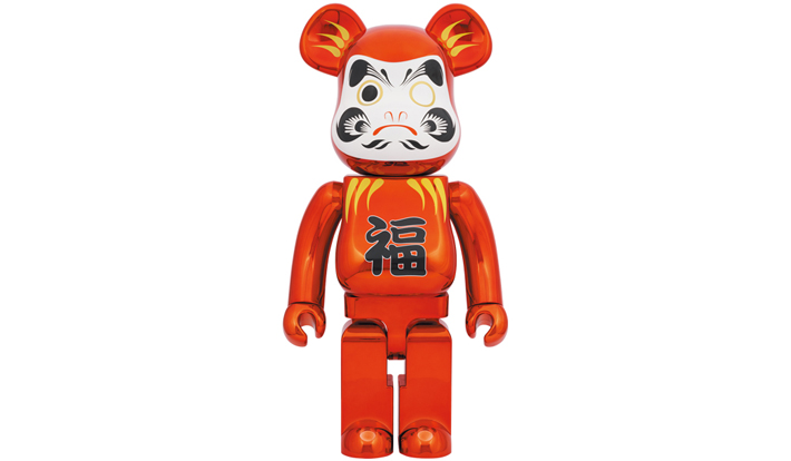 BE@RBRICK 達磨 赤メッキ 1000％