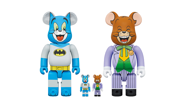 BE@RBRICK TOM as BATMAN & JERRY as THE JOKER 100％ & 400％
