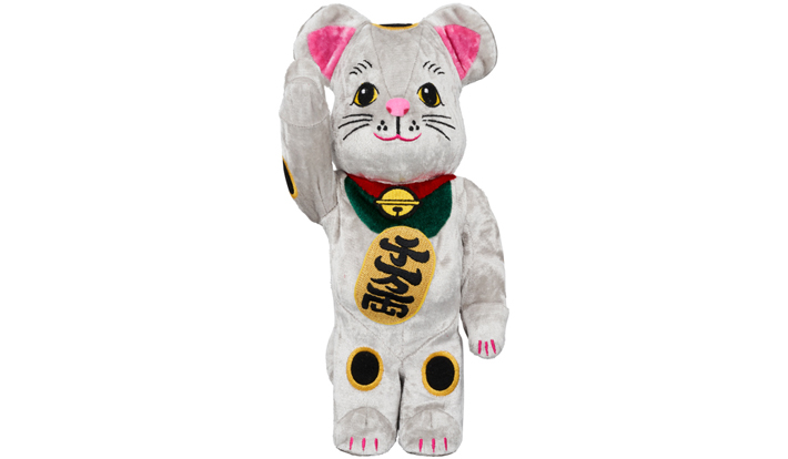 BE@RBRICK 招き猫 着ぐるみ 銀 400％