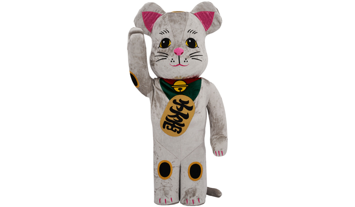 BE@RBRICK 招き猫 着ぐるみ 銀 1000％