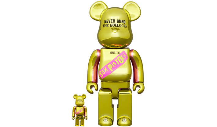 BE@RBRICK Sex Pistols "NEVER MIND THE BOLLOCKS" Chrome Ver. 100％ & 400％