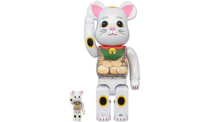 BE@RBRICK 招き猫 小判 白メッキ 100％ & 400％