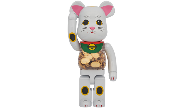 BE@RBRICK 招き猫 小判 白メッキ 1000％