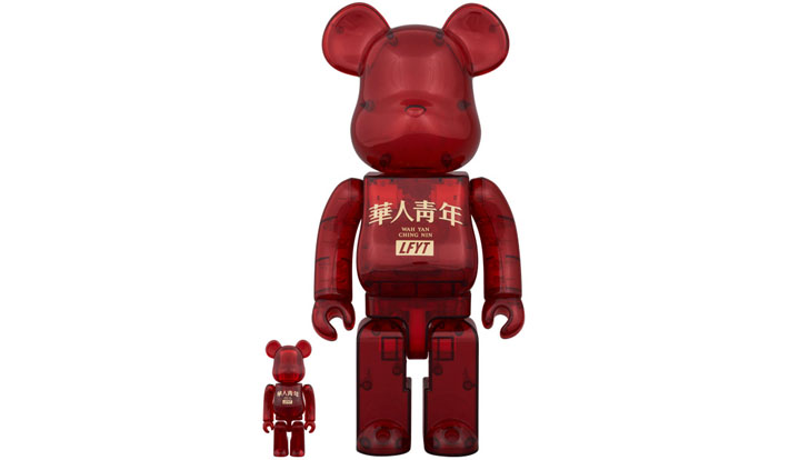 BE@RBRICK LFYT × 華人青年 Wah Yan Ching Nin 100％ & 400％ RED CLEAR
