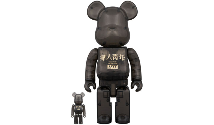 BE@RBRICK LFYT × 華人青年 Wah Yan Ching Nin 100％ & 400％ BLACK CLEAR