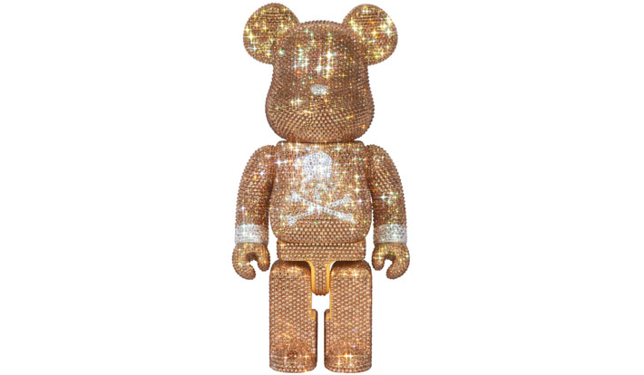 BE@RBRICK CRYSTAL DECORATE mastermind JAPAN GOLD & SILVER Ver. 400％
