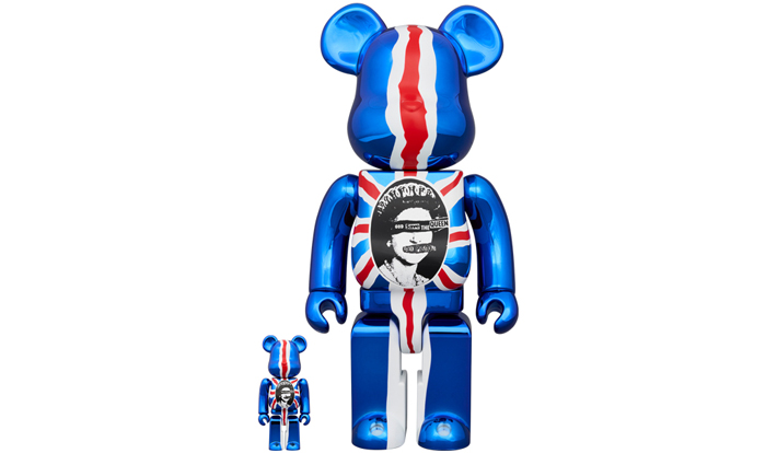 BE@RBRICK Sex Pistols "God Save The Queen" Chrome Ver. 100％ & 400％