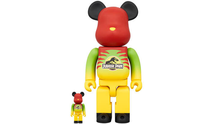 BE@RBRICK JURASSIC PARK GREEN & YELLOW Ver. 100％ & 400％