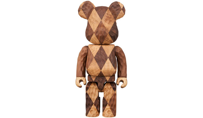 BE@RBRICK カリモク fragmentdesign carved wooden-LATTICE PATTERN 400％