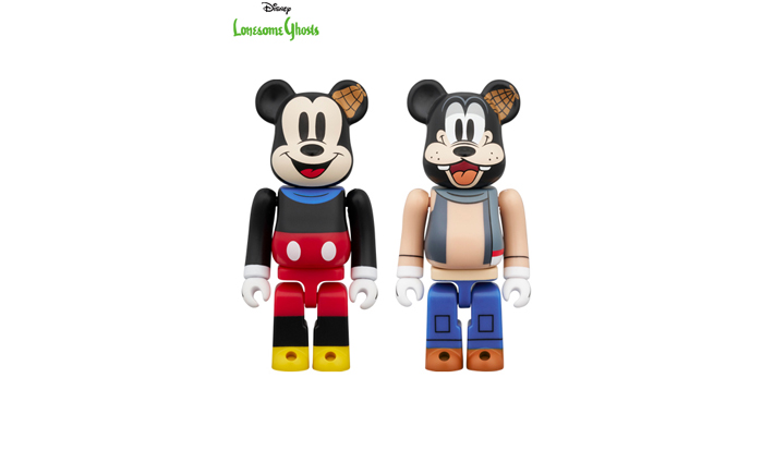 BE@RBRICK MICKEY MOUSE & GOOFY (Lonesome Ghosts Ver.) 2PCS SET