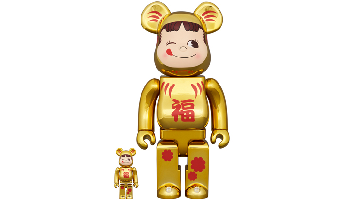 BE@RBRICK 達磨 ペコちゃん 金メッキ 100％ & 400％
