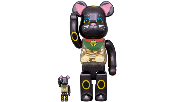 BE@RBRICK 招き猫 小判 千万両 黒メッキ 100％ & 400％