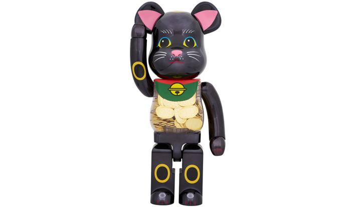 BE@RBRICK 招き猫 小判 千万両 黒メッキ 1000％
