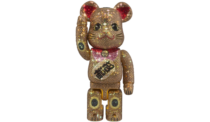 BE@RBRICK CRYSTAL DECORATE 招き猫 招福 金 400％