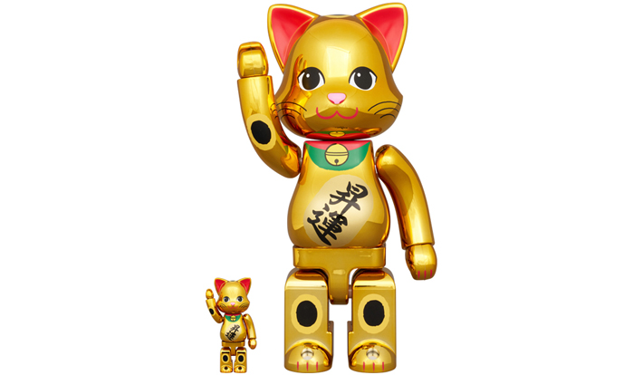 NY@BRICK 招き猫 昇運 金メッキ 100％ & 400％