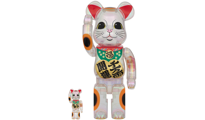 BE@RBRICK 招き猫 開運・千万両 透明メッキ 100％ & 400％