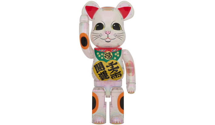 BE@RBRICK 招き猫 開運・千万両 透明メッキ 1000％