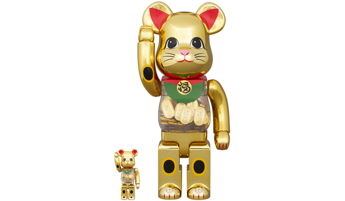 BE@RBRICK 招き猫 小判 開運 弍 金メッキ 100％ & 400％