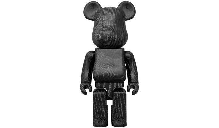 BE@RBRICK カリモク 浮造り 黒銀 400％