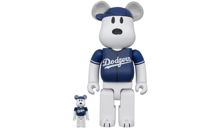 MLB × PEANUTS BE@RBRICK SNOOPY (LOS ANGELES DODGERS) 100％ & 400％