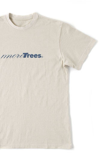 A luxurious piece made from natural materials only—Limited edition sale begins for the more trees organic cotton T-shirt