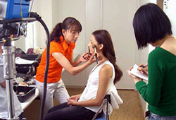 Makeup begins!