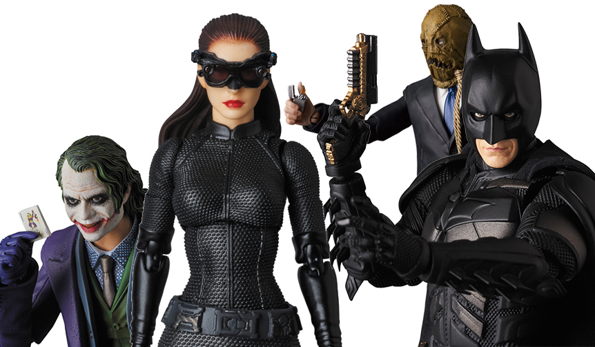 MAFEX  スケアクロウ、セリーナ・カイル Ver.2.0、バットマン Ver.3.0、ジョーカー Ver.2.0、ベイン、ハービー・デント